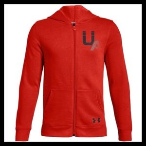 NWT Under Armour UA Rival Logo Full Zip Sweatshirt